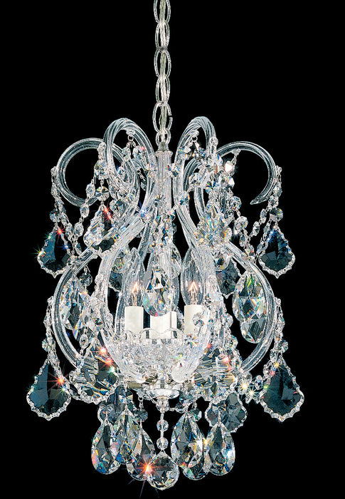 Schonbek 6809-40R Four Light Mini Pendant, Polished Silver
