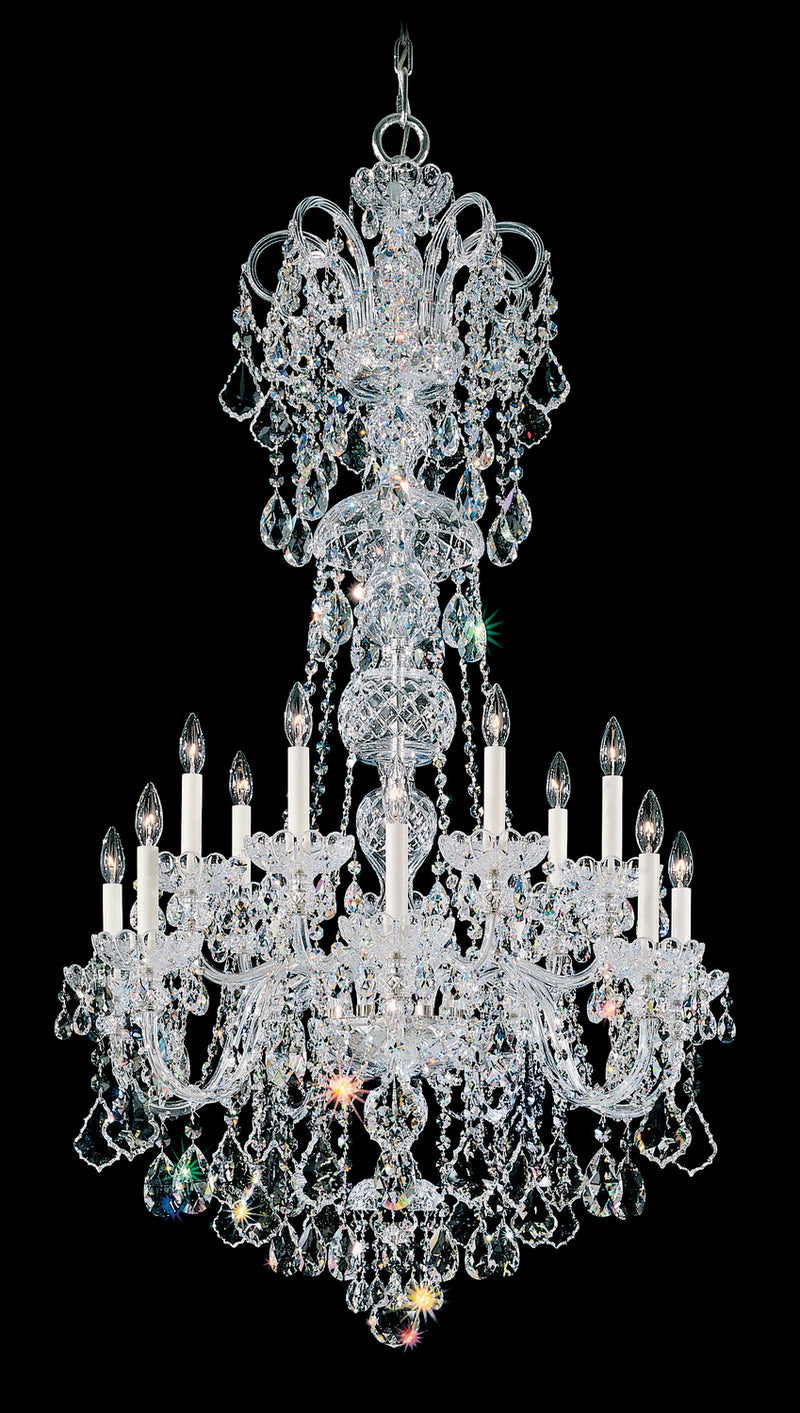 Schonbek 6817-40H 14 Light Chandelier, Polished Silver