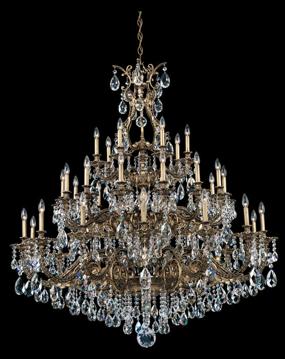 Schonbek 6967-48H 35 Light Chandelier, Antique Silver