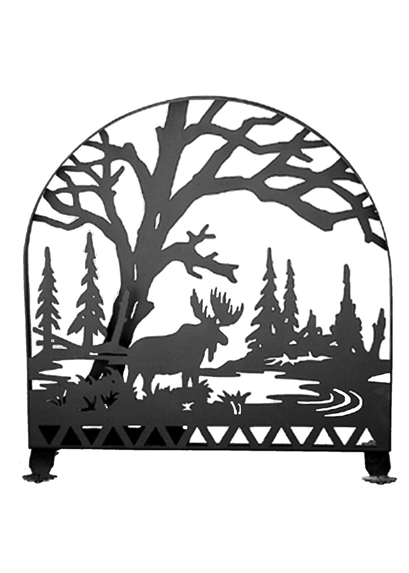 Meyda Tiffany 23365 Fireplace Screen, Textured Black