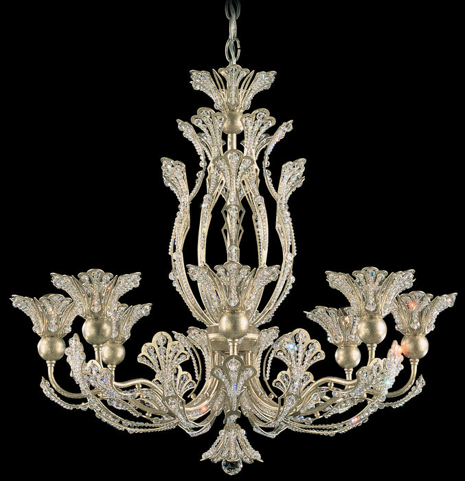 Schonbek 7863-48R Eight Light Chandelier, Antique Silver