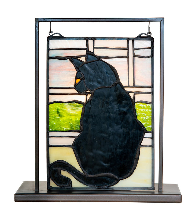 Meyda Tiffany 56834 Mini Tabletop Window, Mahogany Bronze