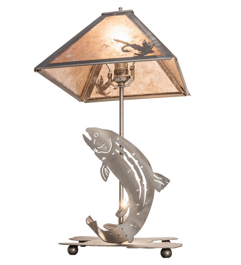 Meyda Tiffany 24231 One Light Table Lamp, Steel