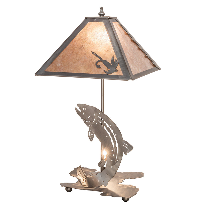 Meyda Tiffany 24231 One Light Table Lamp, Steel