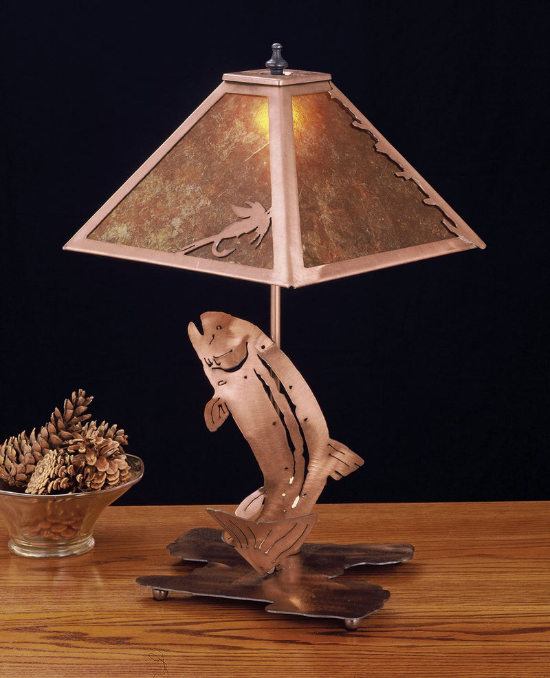Meyda Tiffany 32532 Two Light Table Lamp, Antique Copper