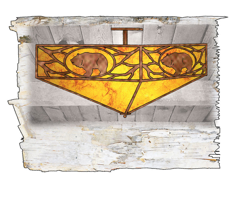 Meyda Tiffany 51509 Two Light Flushmount, Antique Copper