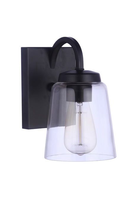 Craftmade 16306FB1 One Light Wall Sconce, Flat Black