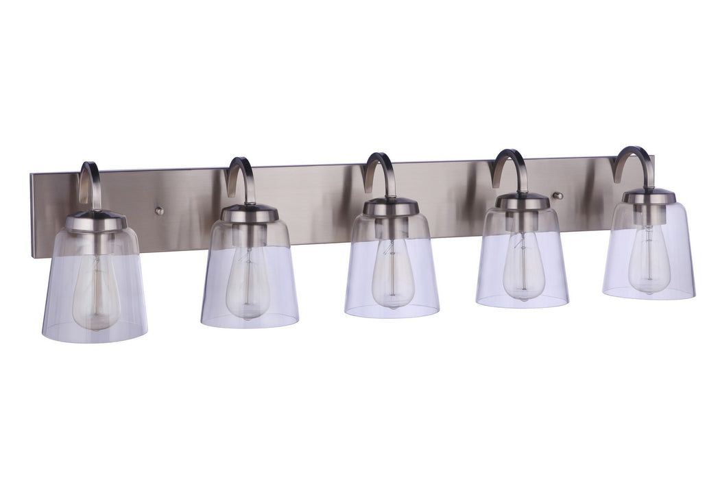 Craftmade 16340BNK5 Five Light Vanity, Brushed Polished Nickel