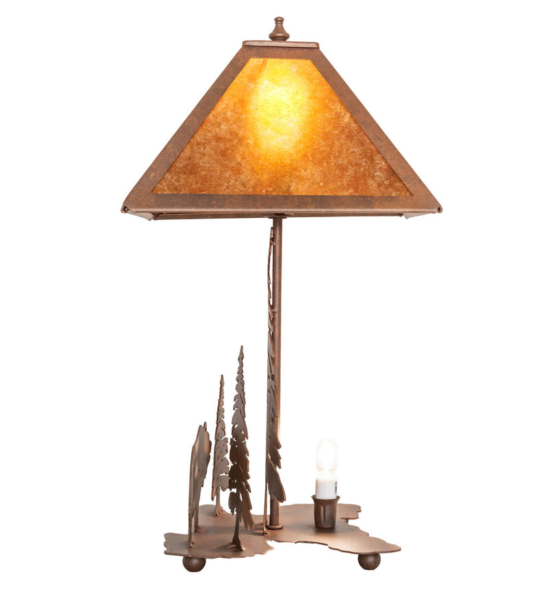 Meyda Tiffany 32555 Two Light Table Lamp, Verdigris