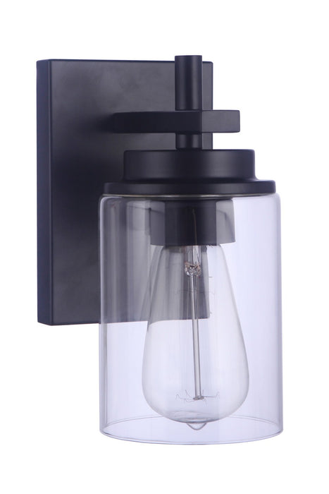 Craftmade 17405FB1 One Light Wall Sconce, Flat Black