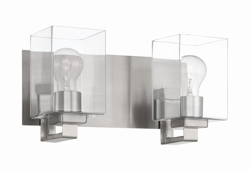 Craftmade 18514BNK2 Two Light Vanity, Brushed Polished Nickel