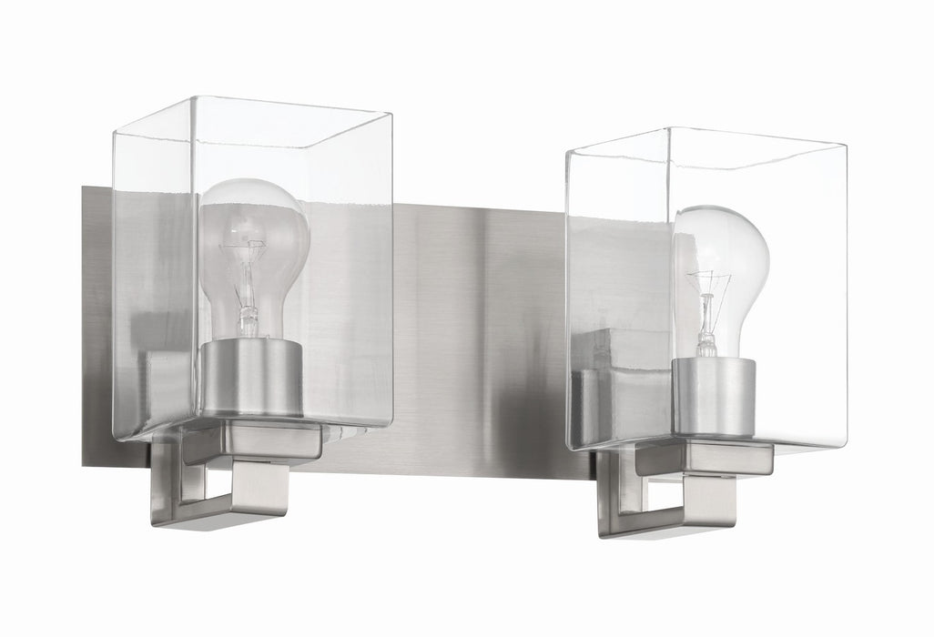 Craftmade 18514BNK2 Two Light Vanity, Brushed Polished Nickel