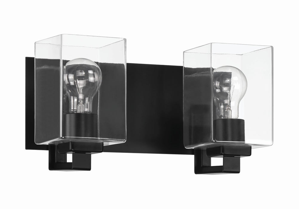 Craftmade 18514FB2 Two Light Vanity, Flat Black