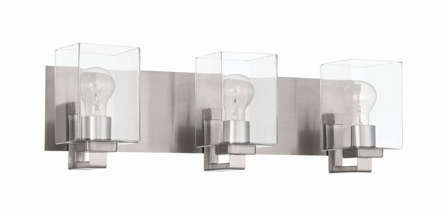 Craftmade 18524BNK3 Three Light Vanity, Brushed Polished Nickel