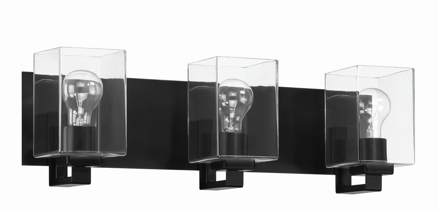 Craftmade 18524FB3 Three Light Vanity, Flat Black