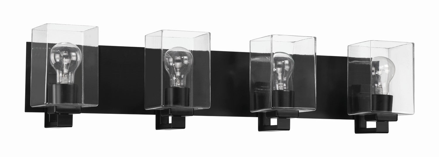 Craftmade 18532FB4 Four Light Vanity, Flat Black