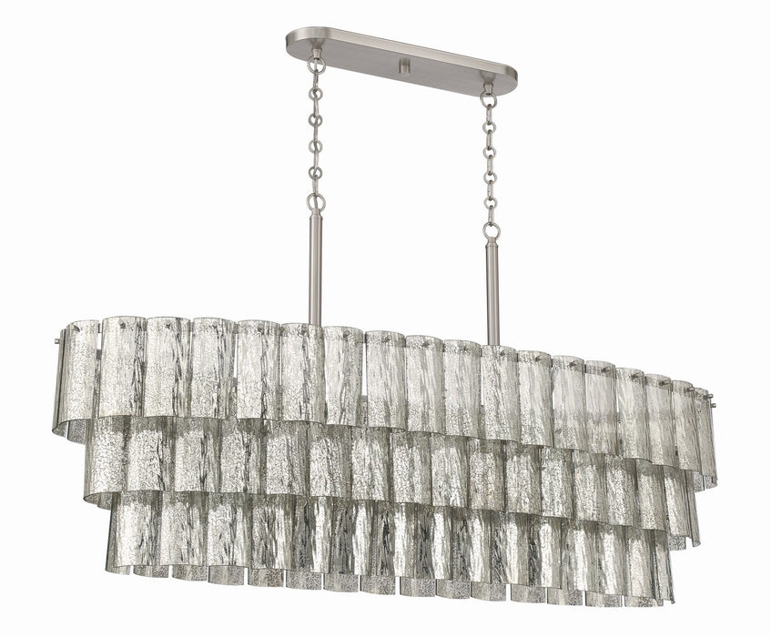 Craftmade 48677-BNK Seven Light Island Pendant, Brushed Polished Nickel