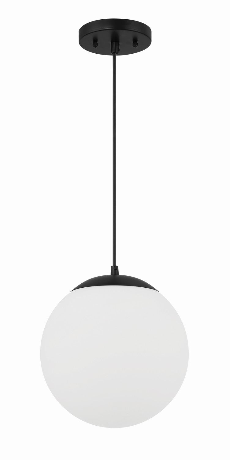Craftmade 56891-FB-WG One Light Pendant, Flat Black