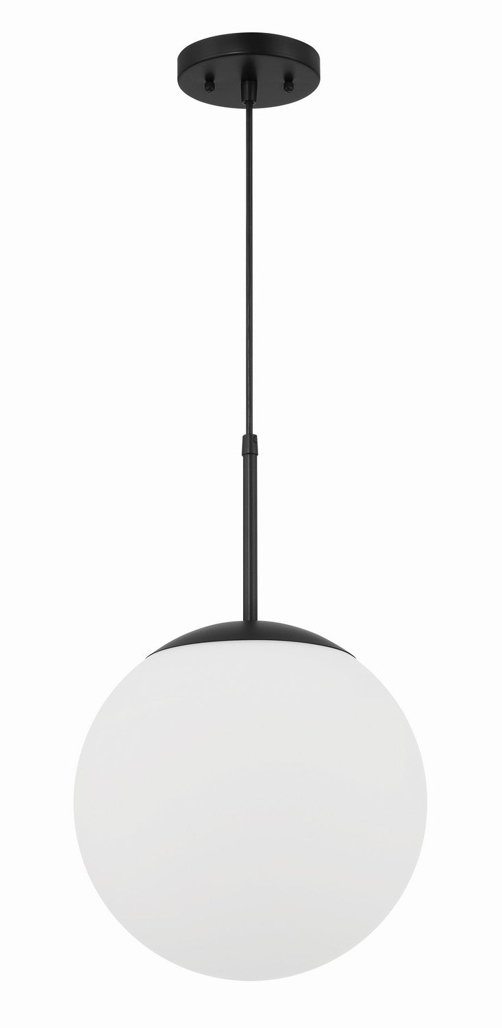 Craftmade 56892-FB-WG One Light Pendant, Flat Black