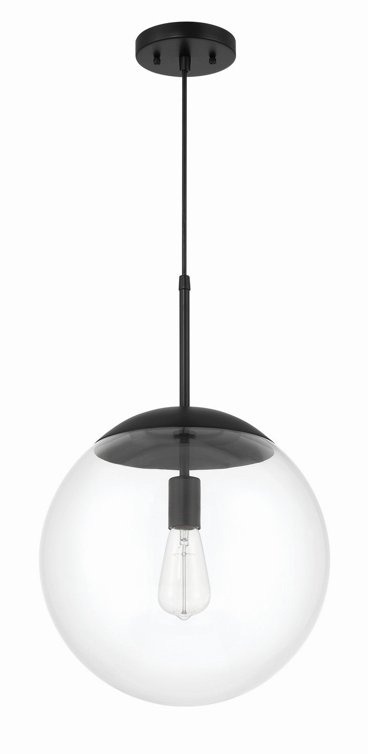 Craftmade 56893-FB One Light Pendant, Flat Black
