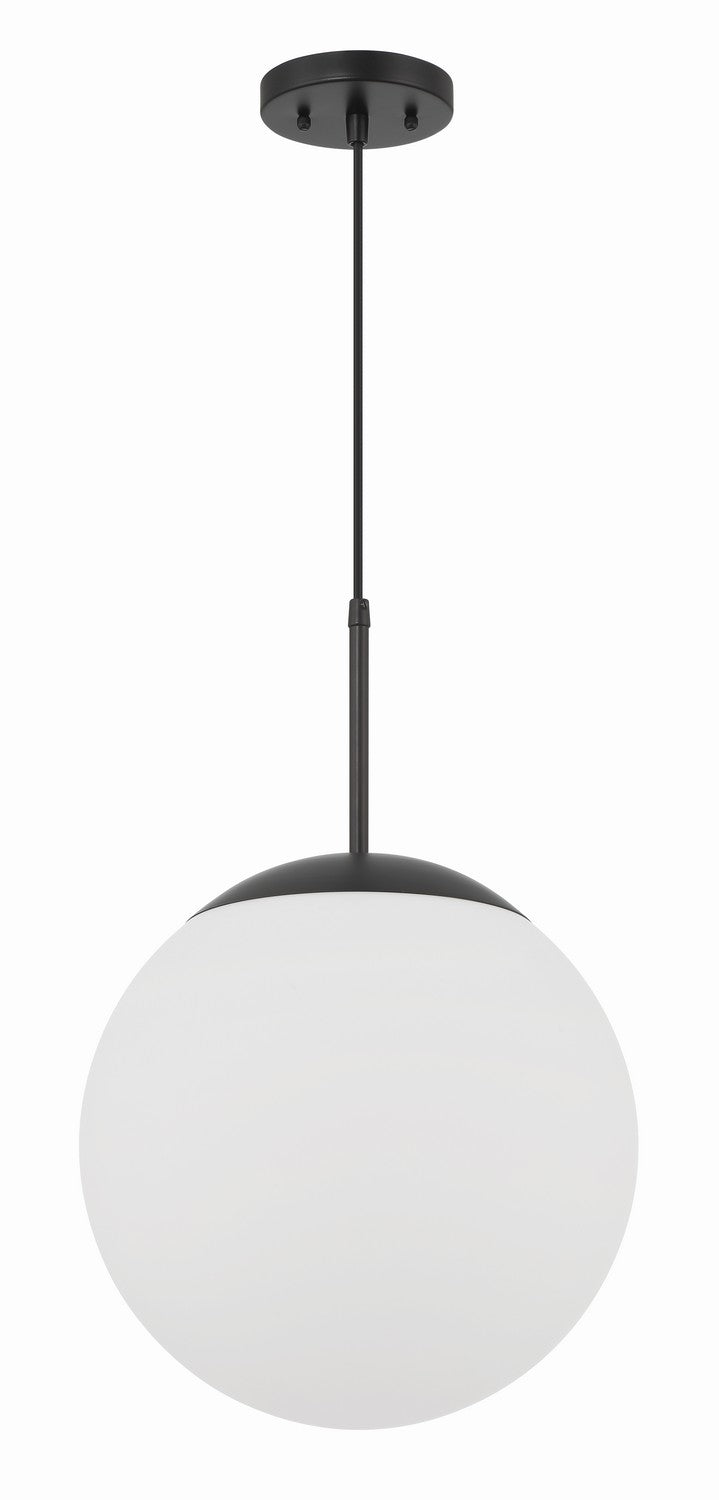 Craftmade 56893-FB-WG One Light Pendant, Flat Black