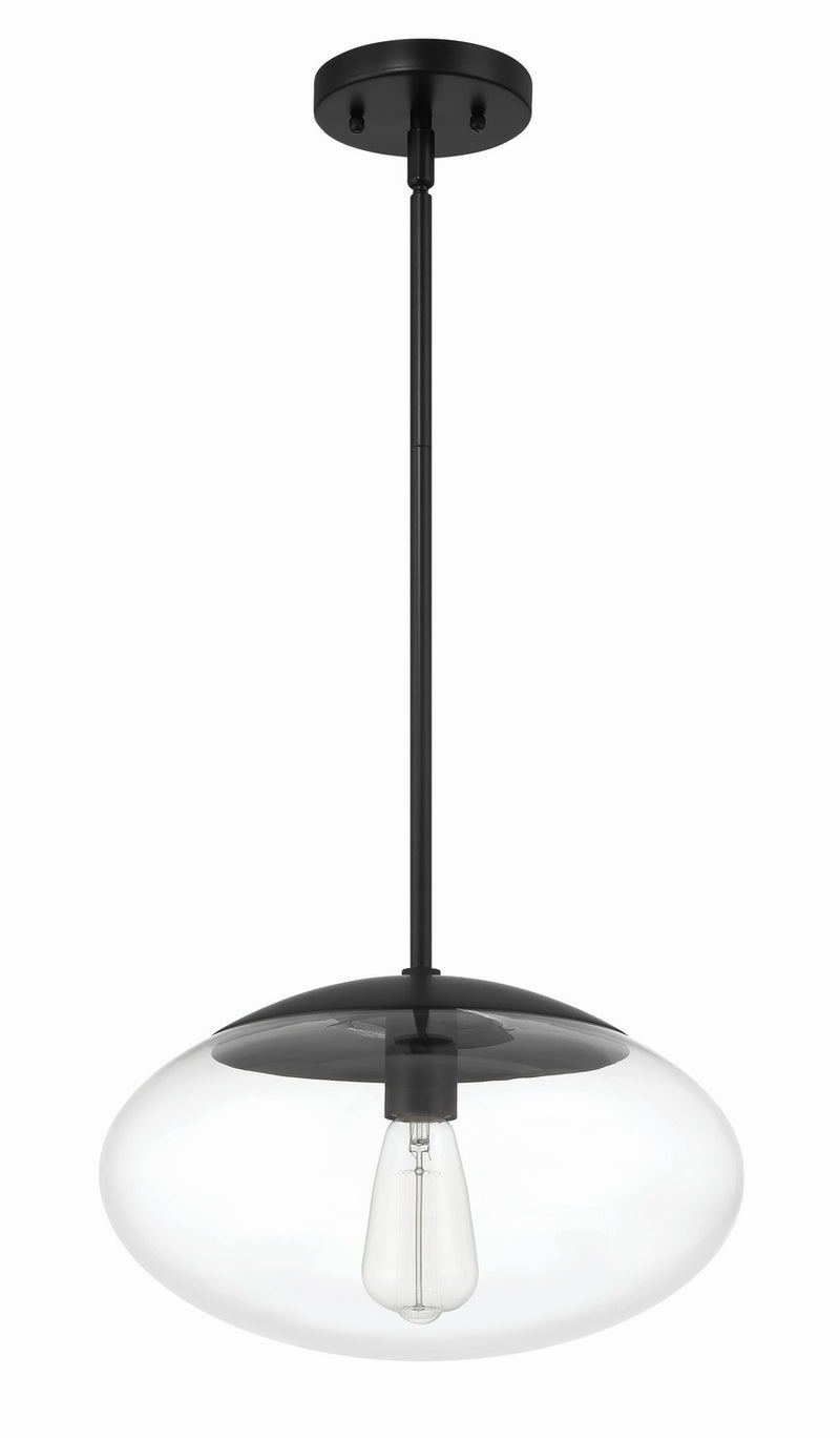 Craftmade 56894-FB One Light Pendant, Flat Black