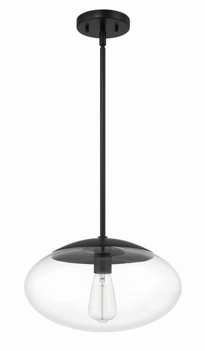 Craftmade 56894-FB One Light Pendant, Flat Black