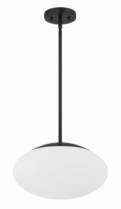 Craftmade 56894-FB-WG One Light Pendant, Flat Black