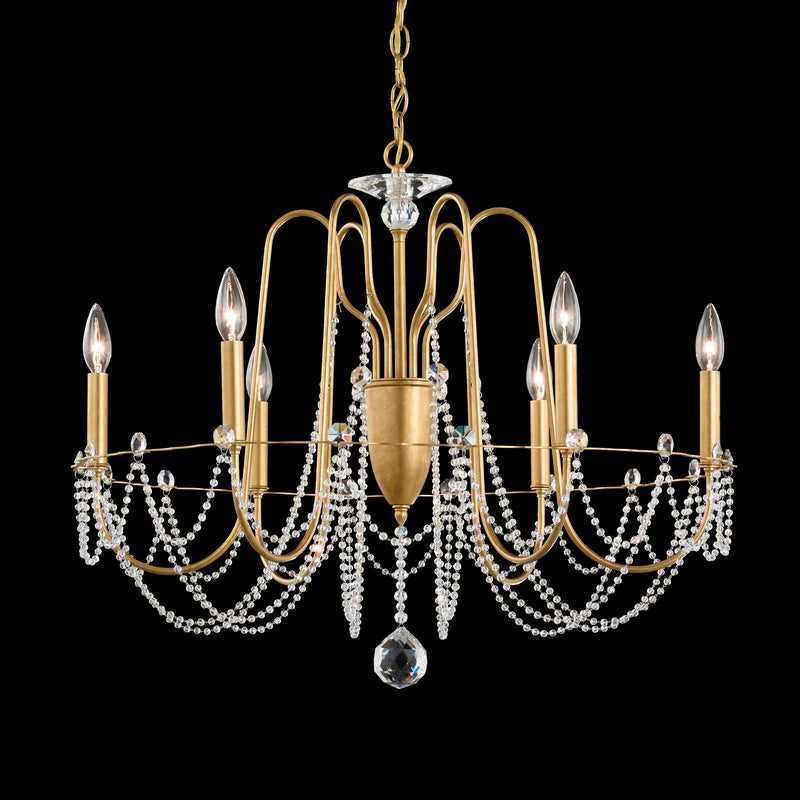 Schonbek AR1006N-76O Six Light Chandelier, Heirloom Bronze