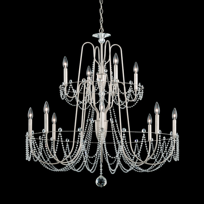 Schonbek AR1012N-48O 12 Light Chandelier, Antique Silver