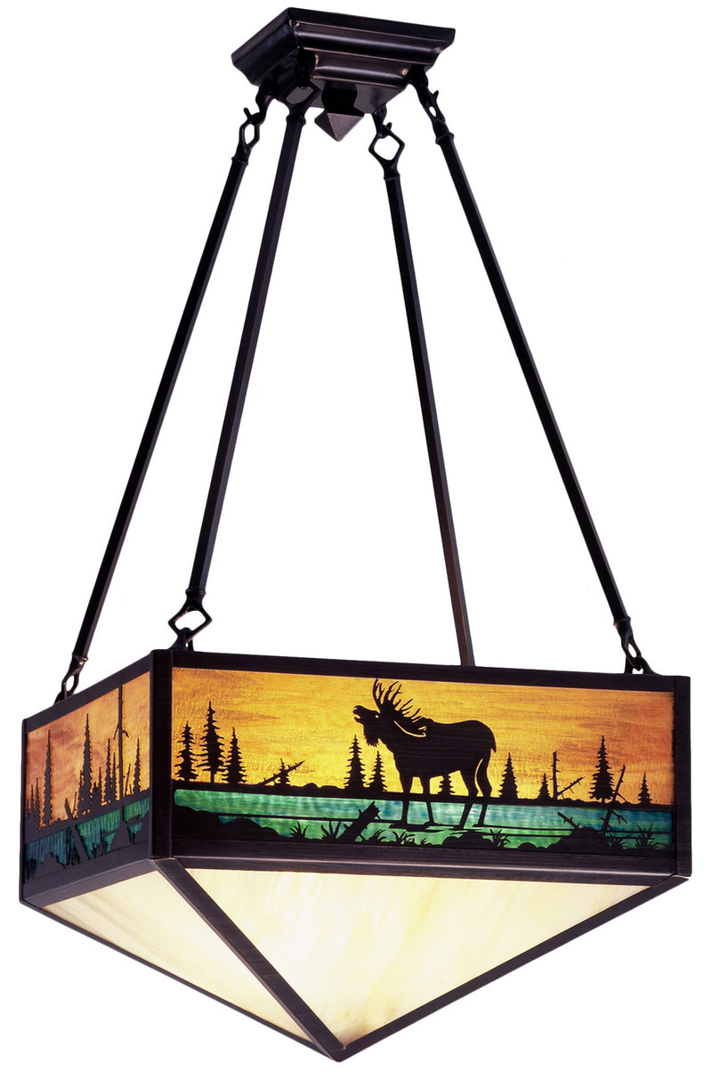 Meyda Tiffany 37896 Six Light Pendant, Ha/Eb/Bai