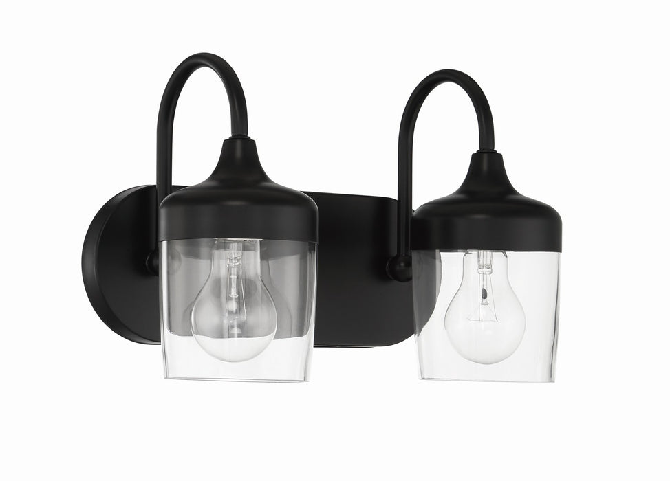 Craftmade 58102-FB Two Light Vanity, Flat Black