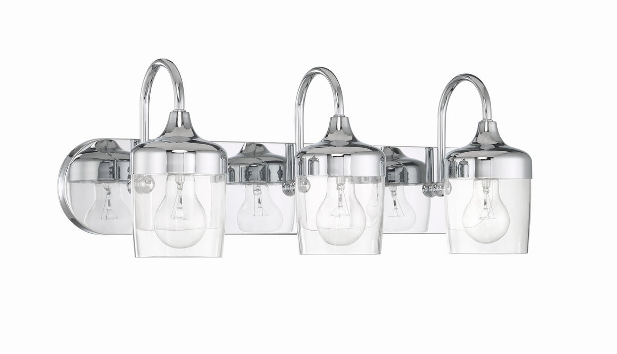 Craftmade 58103-CH Three Light Vanity, Chrome