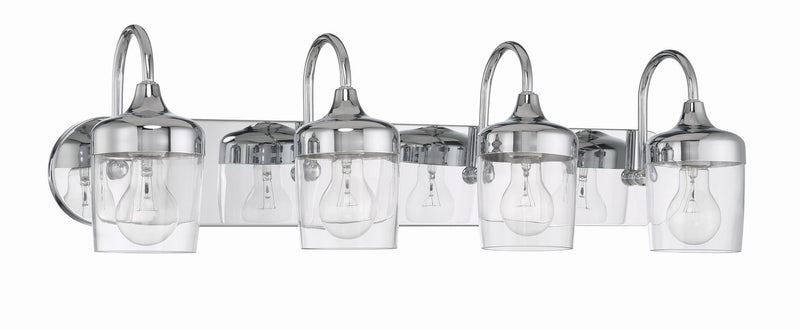 Craftmade 58104-CH Four Light Vanity, Chrome