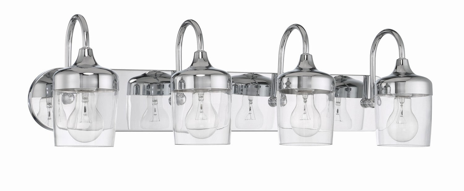 Craftmade 58104-CH Four Light Vanity, Chrome