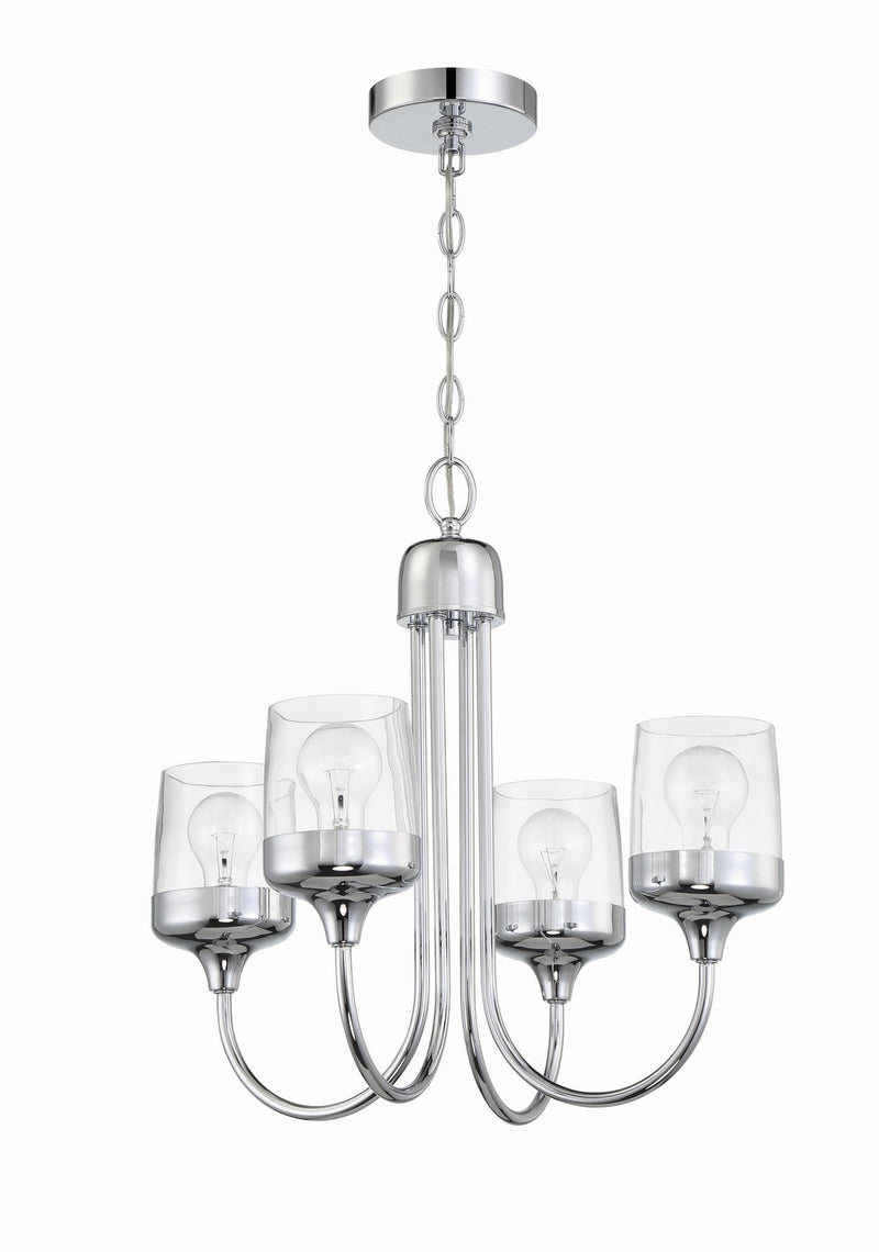 Craftmade 58124-CH Four Light Chandelier, Chrome