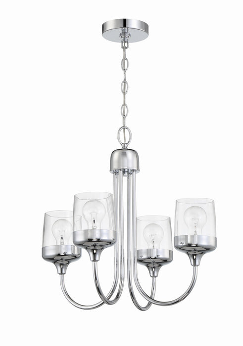Craftmade 58124-CH Four Light Chandelier, Chrome