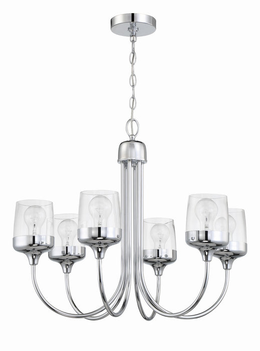 Craftmade 58126-CH Six Light Chandelier, Chrome