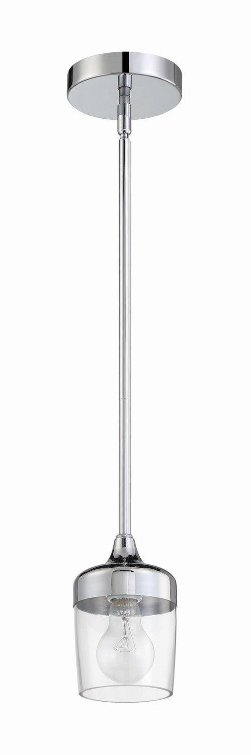 Craftmade 58191-CH One Light Mini Pendant, Chrome