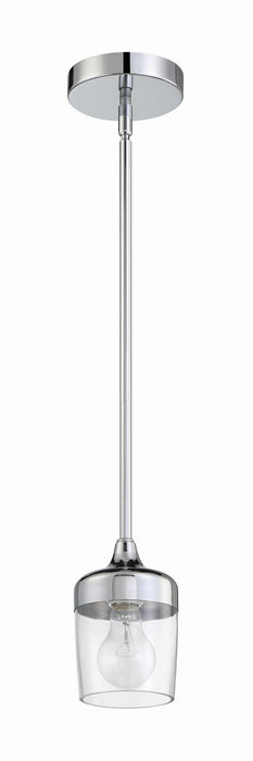 Craftmade 58191-CH One Light Mini Pendant, Chrome
