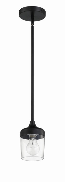 Craftmade 58191-FB One Light Mini Pendant, Flat Black