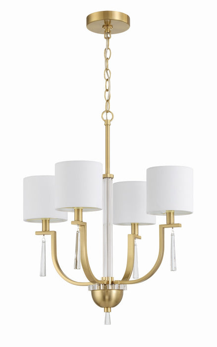 Craftmade 58224-SB Four Light Chandelier, Satin Brass