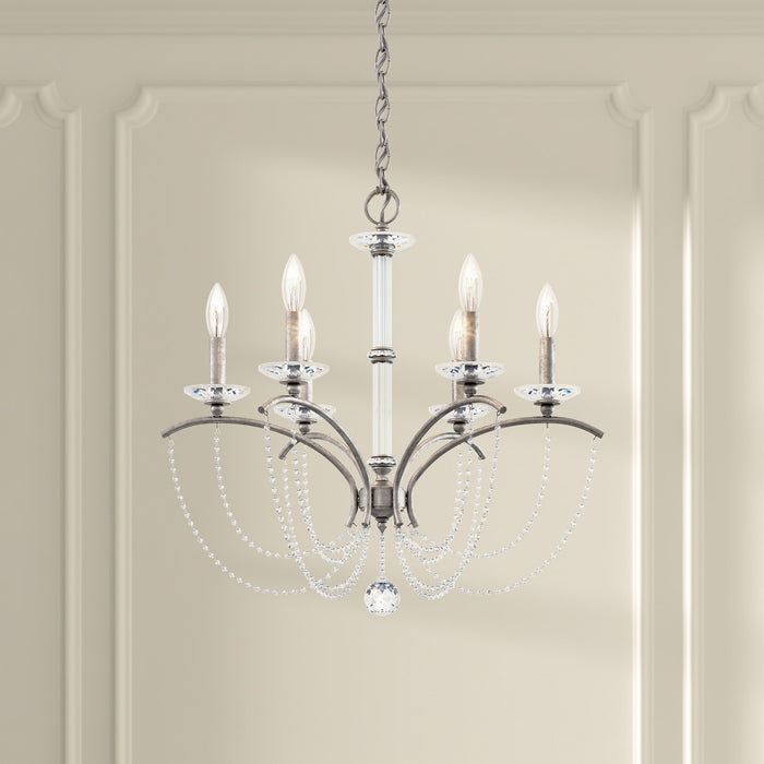 Schonbek BC7106N-06PDK Six Light Chandelier, White