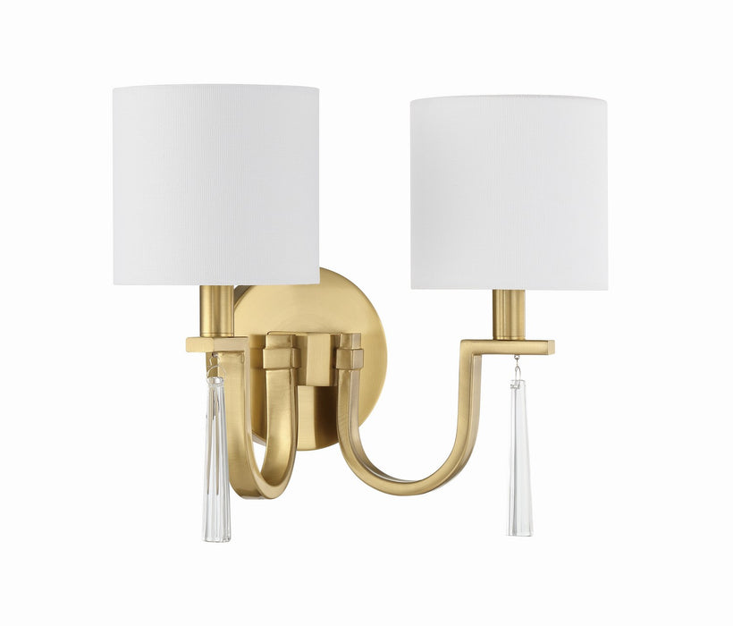 Craftmade 58262-SB Two Light Wall Sconce, Satin Brass