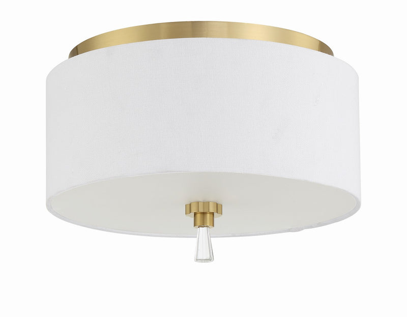 Craftmade 58282-SB Two Light Flushmount, Satin Brass
