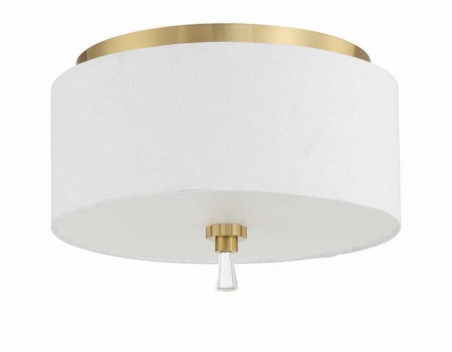 Craftmade 58282-SB Two Light Flushmount, Satin Brass