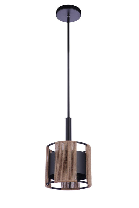 Craftmade 59091-FB One Light Mini Pendant, Flat Black