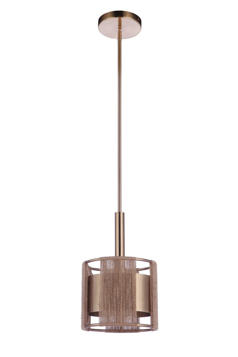 Craftmade 59091-SB One Light Mini Pendant, Satin Brass