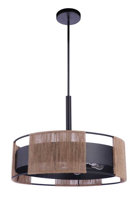 Craftmade 59096-FB Six Light Pendant, Flat Black
