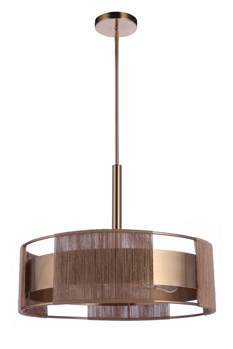 Craftmade 59096-SB Six Light Pendant, Satin Brass